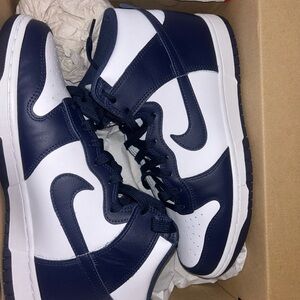 Nike Dunk High Sneakers - Navy and White